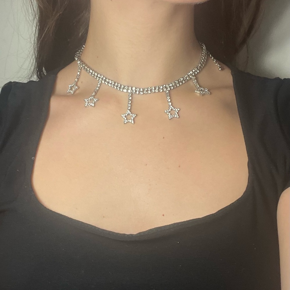 Star Bedazzled Choker Necklace